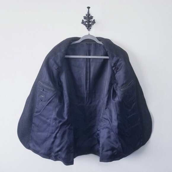 J Crew Blazer Mens 40L Gray Ludlow Wool Suit Jacket Sport Coat Preppy EUC - Picture 4 of 6